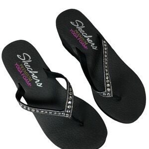 Skechers Black Rhinestone Sandals
